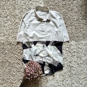 Robert Geller NY Short Sleeve Button Up Shirt Print Made In Japan Men’s Size 46